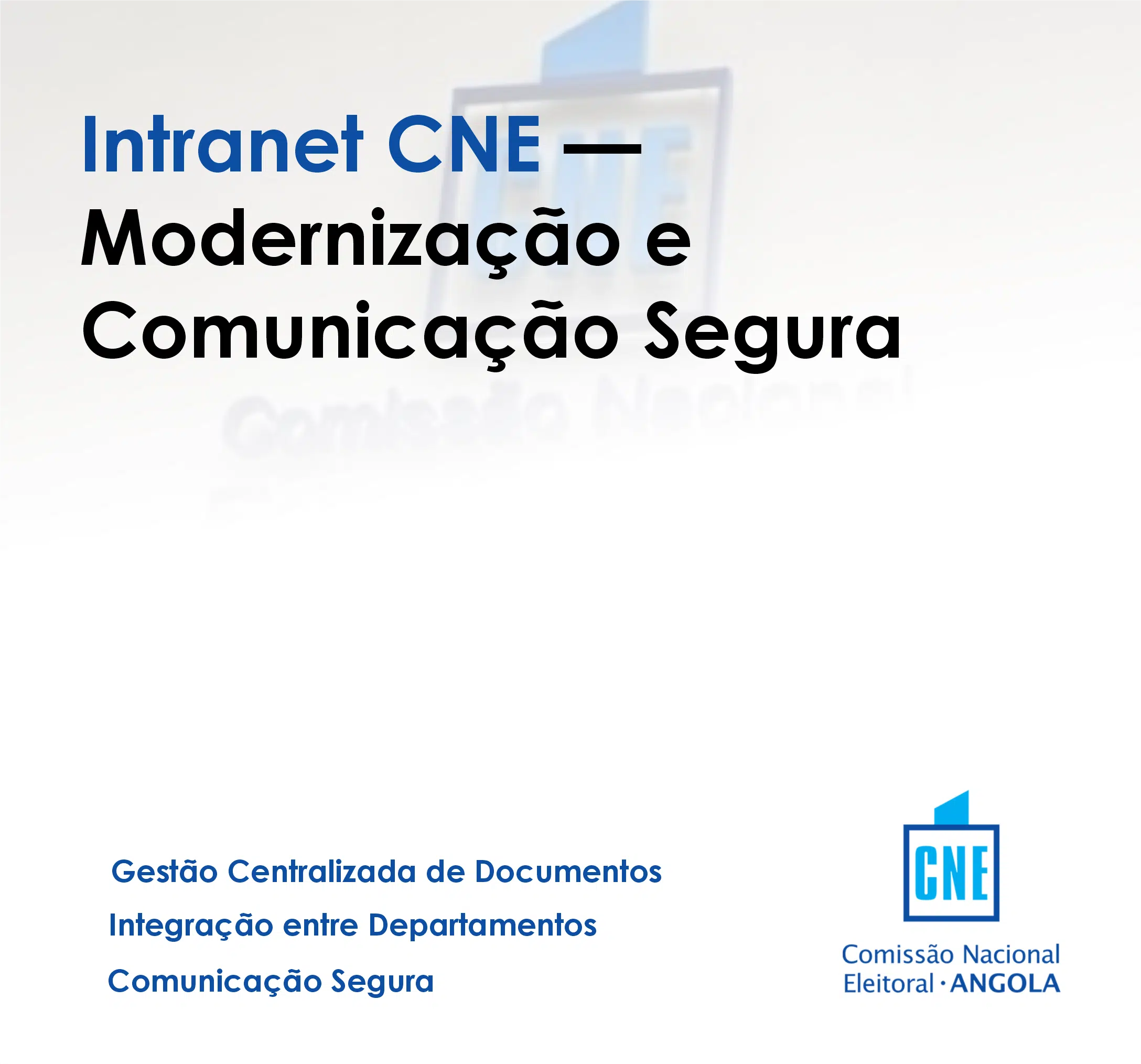 Intranet da Comissão Nacional Eleitoral